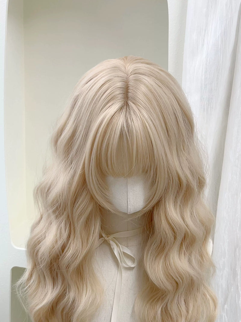 Long wavy wool-curl wig - view 3
