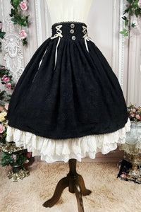 DMFS Lolita - The Heart of the Rose - Elegant Retro Lolita Skirt High Waist SK Blouse - S / Black skirt