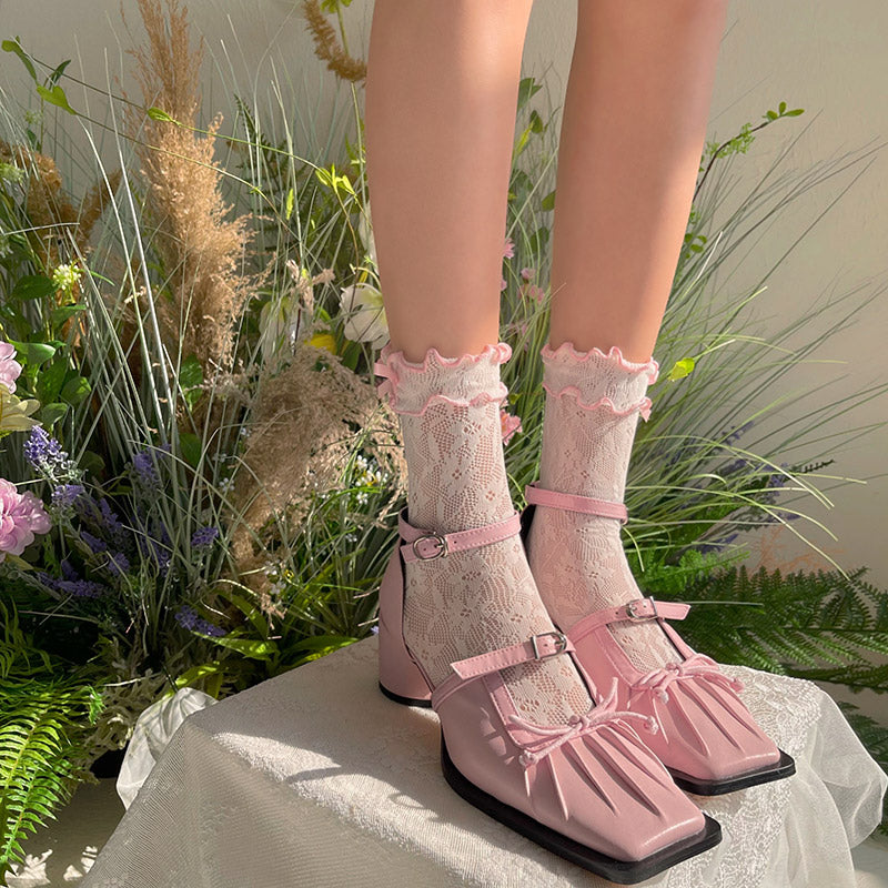 WAGUIR - Kawaii Lolita Thin Lace Socks - Socks
