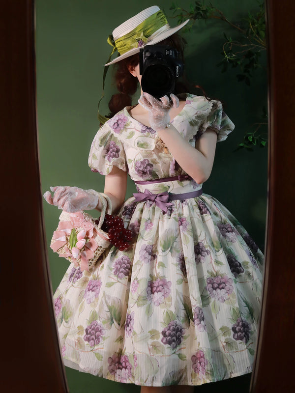 Forest Wardrobe Forest Grapes classic Lolita OP dress - main view