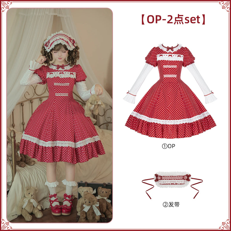 With PUJI - Showa Koni - Sweet Lolita Dress Collection, Print & Ruffle Trim detail view 7