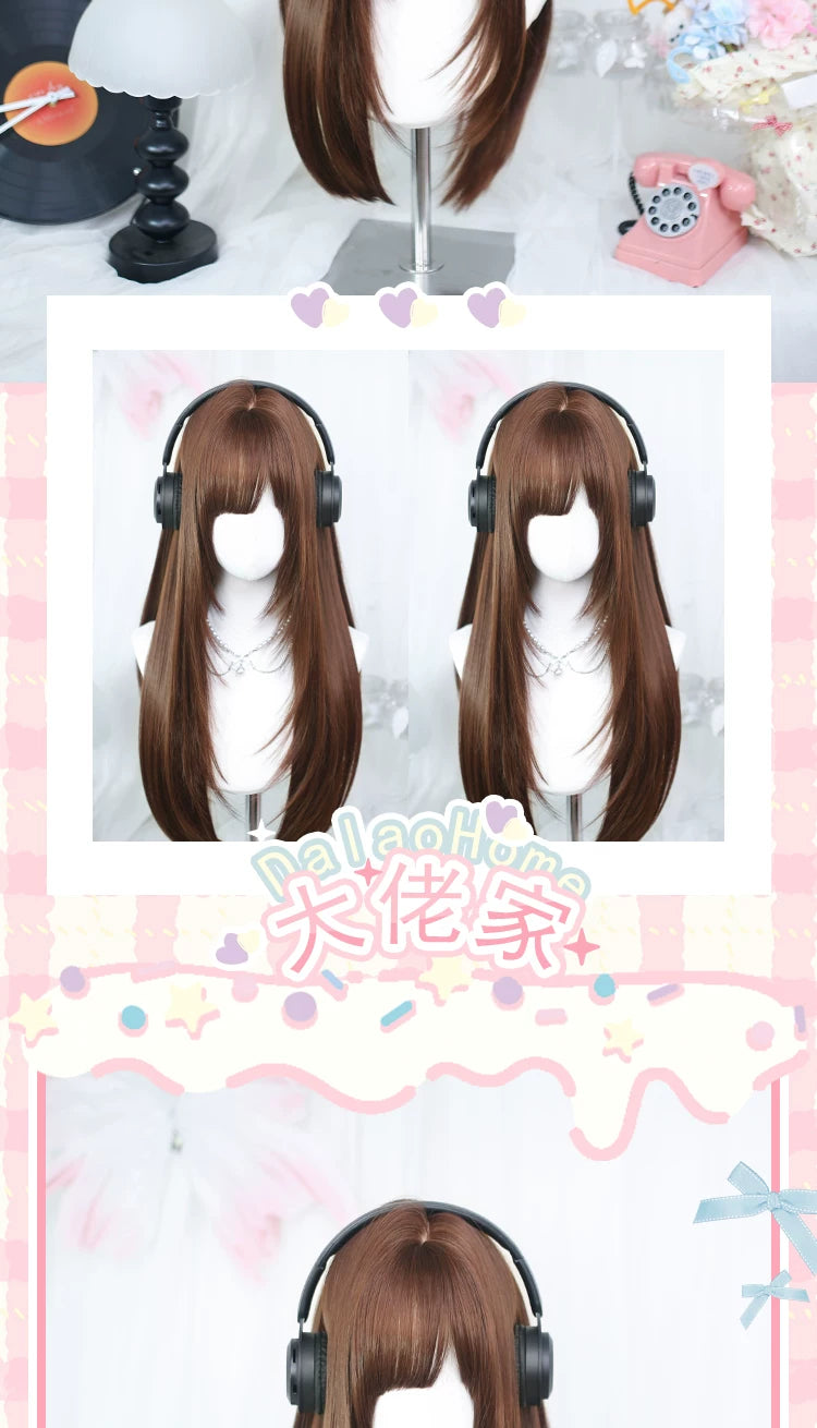 Miju long straight warm brown Lolita wig - additional view 3
