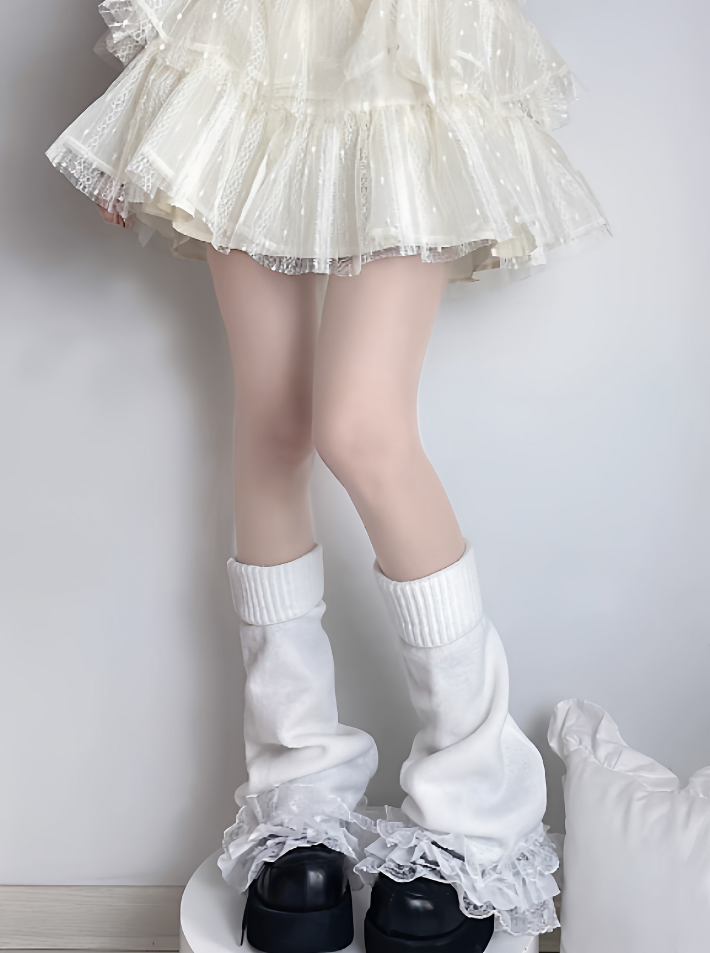 Fantasy Doll - Y2K Knit - Knit Leg Warmers with Slouchy Folds