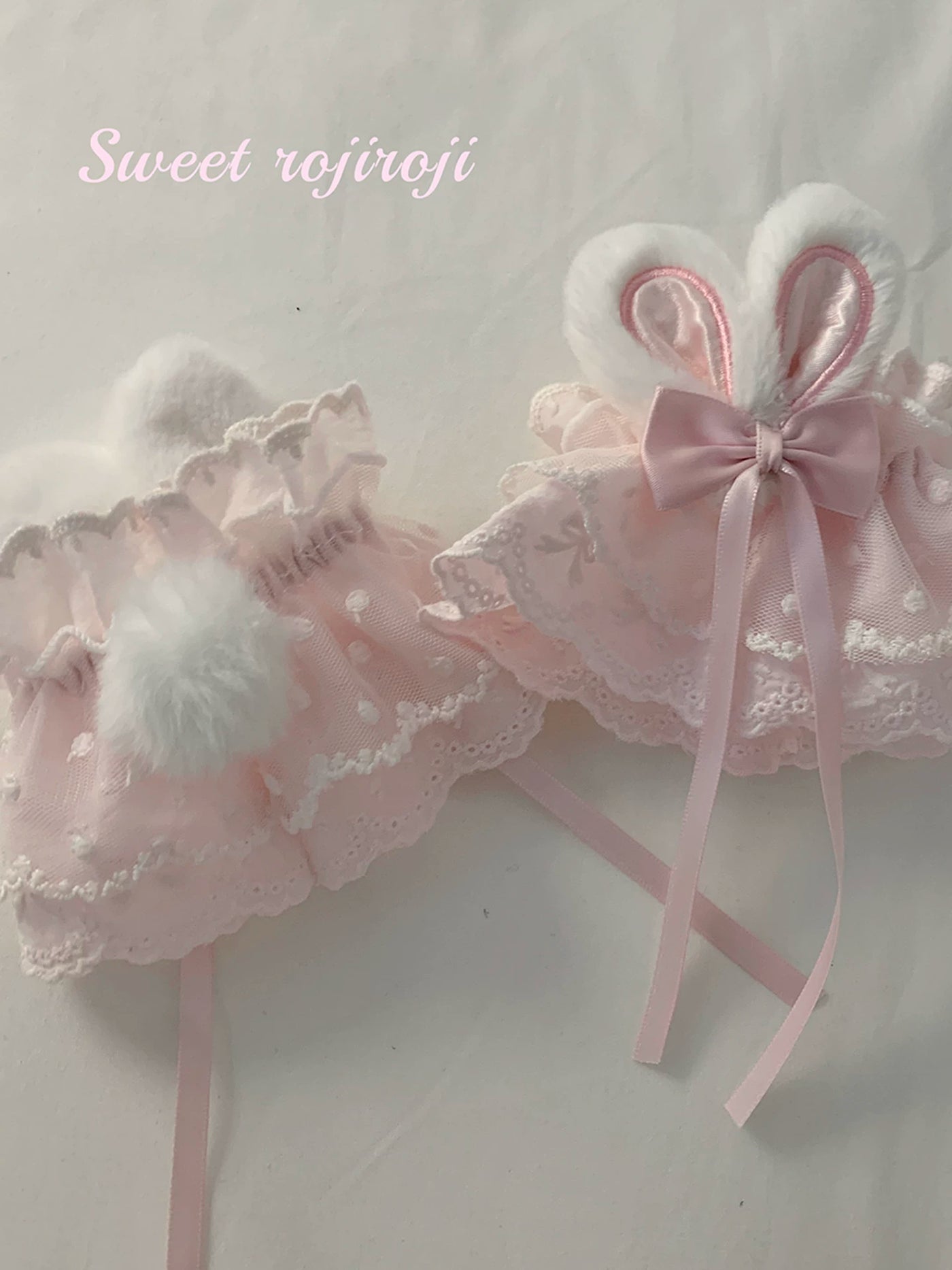Lolita - Bunny Ear Lace Arm Cuffs - Individually Selectable Lolita