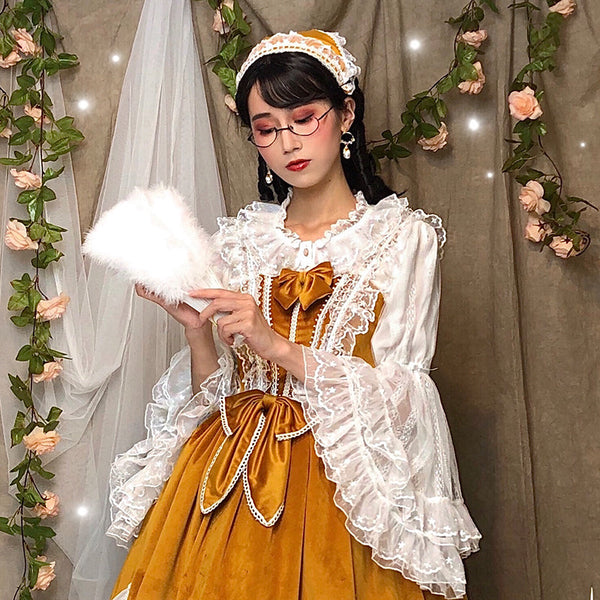 Sakurada Fawn - Plus Size Lolita Princess Sleeve - Blouse Innerwear