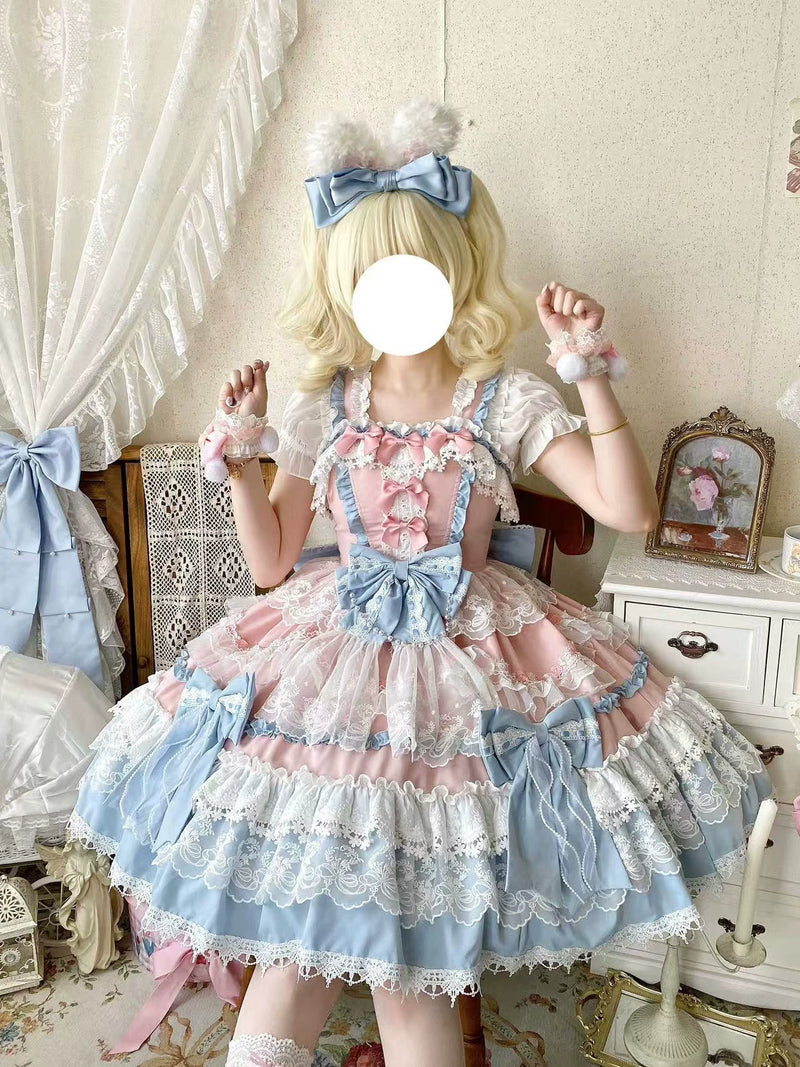 Qianmu Original - Maiden's Whispers - Tiered Sweet Lolita JSK
