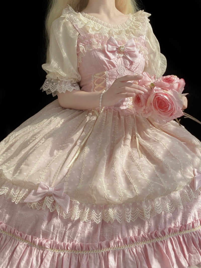 DMFS Lolita - Classic Lolita Shirt Short Sleeve - Chiffion Blouse Innerwear