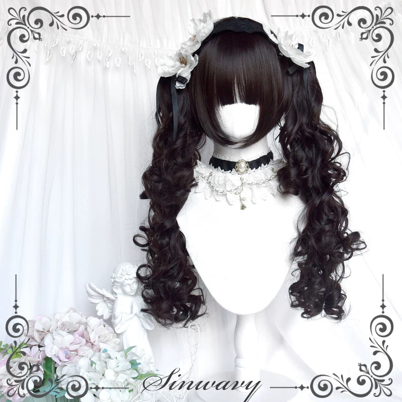 Sinwavy black Roman curl twin ponytail wig - view 5