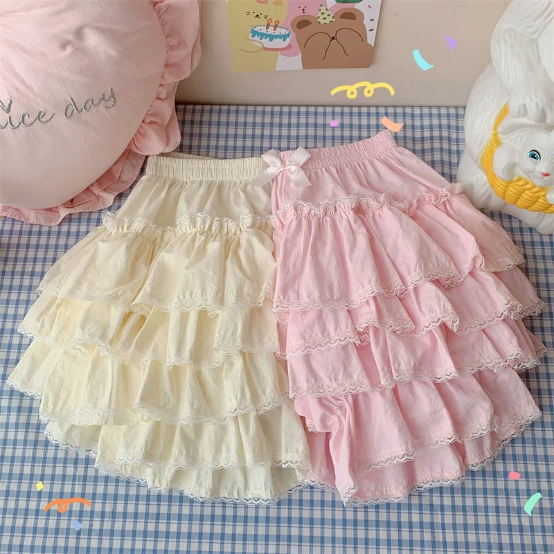 Sugar Girl - Cotton Lolita Bloomer - Loose Ruffled Hem Petticoat