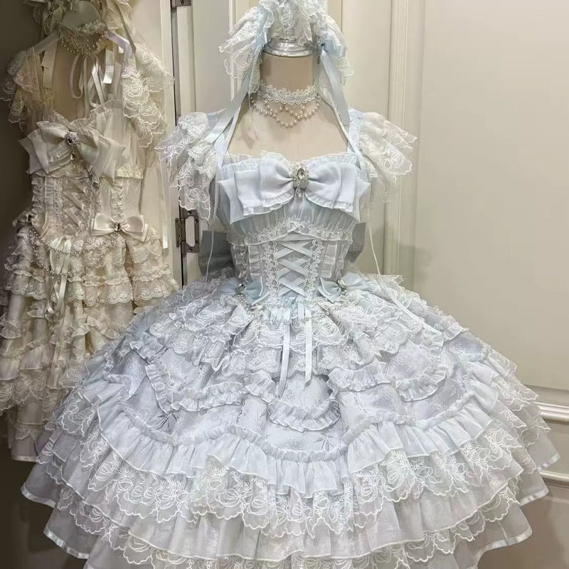 Pastel Bow Princess Lolita JSK Dress Set - view 8