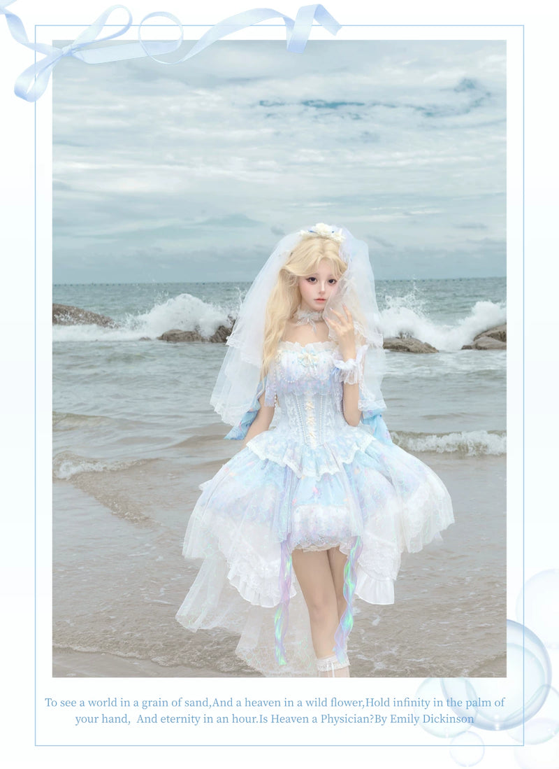 Thousand Wood - Mermaid's Tears - Lace JSK Full Set with Veil and Sleeves