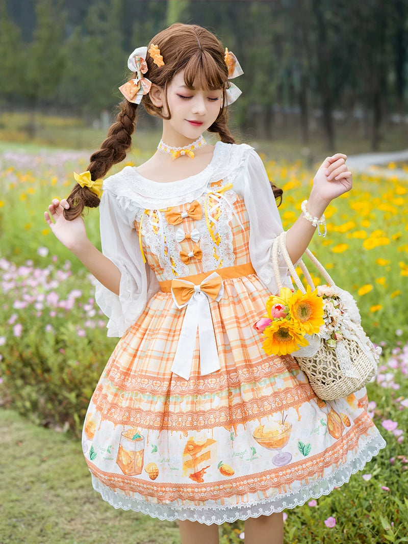 Lolita - Mango Macchiato - Ginger Yellow Sweet Lolita JSK