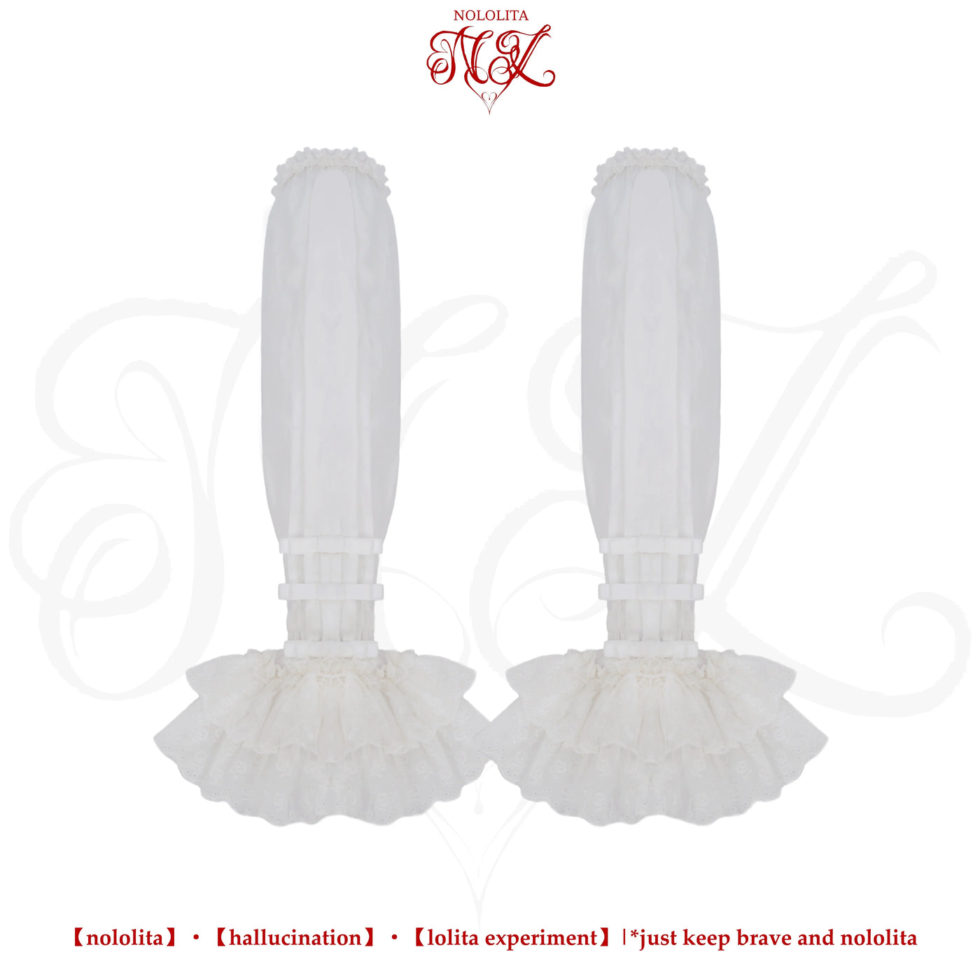 Nololita - Nightingale - Doll-Collar Blouse with Sleeve, Bow Tie and Lace Sock Options - option image