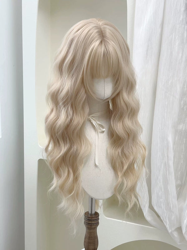 Long wavy wool-curl wig - view 1
