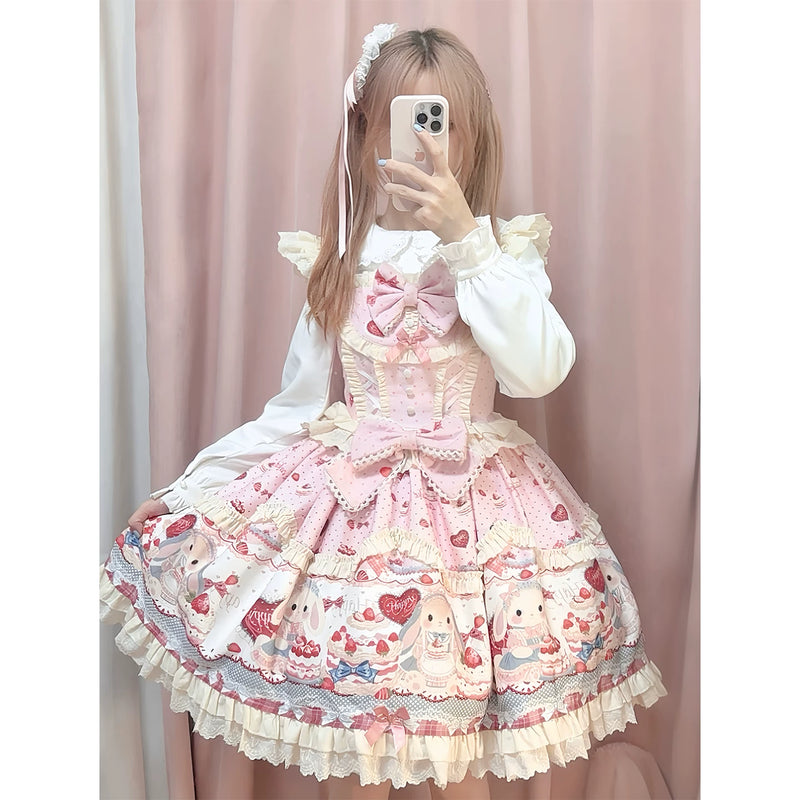 Sweetheart Dream - Bunny Party Cake Dress - Sweet lolita tiered dress
