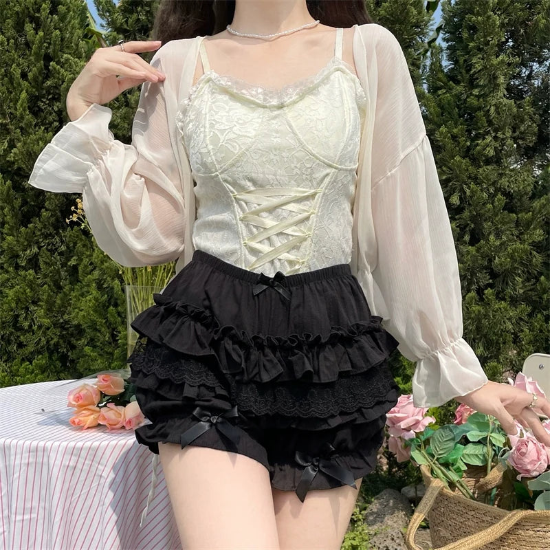 Sugar Girl - Daily Lolita Bloomers - Lace Leggings for Summer Wear Other Surprise