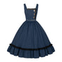 Adjustable-Strap Ruffled Long JSK - Ready-Stock Option / S