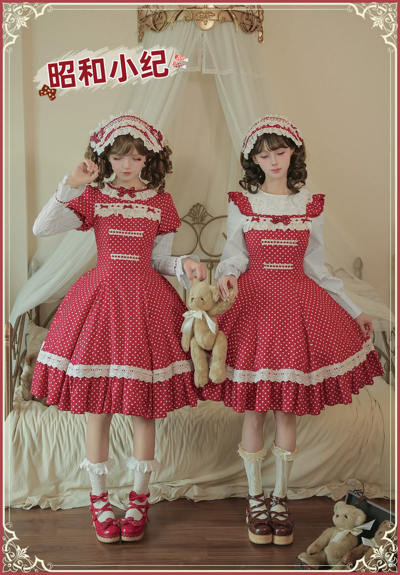 With PUJI - Showa Koni - Sweet Lolita Dress Collection, Print & Ruffle Trim detail view 6