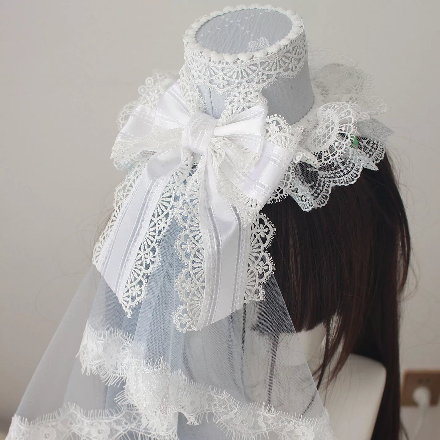 Deer Girl Handmade - Lace Veil Collection - Top Hats, KC, Arm Sleeves, Hanamaru, Headbands and Bonnets with Tulle