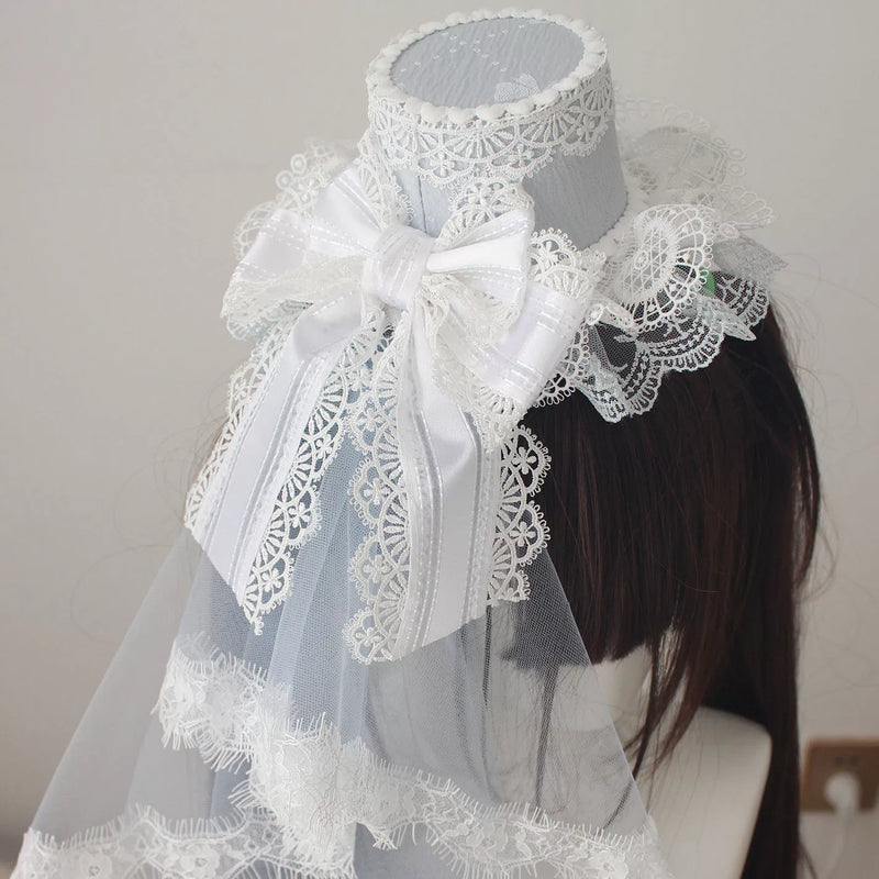Deer Girl Handmade - Lace Veil Collection - Top Hats, KC, Arm Sleeves, Hanamaru, Headbands and Bonnets with Tulle