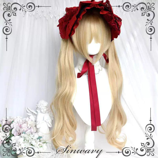 Sinwavy gold 60cm twin ponytail wig - view 1