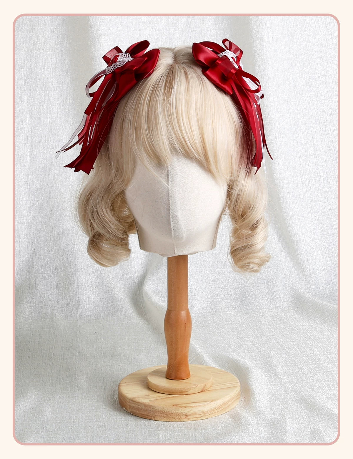 Stardust Rose - Rose Bow Collection - Headwear with red rose motifs