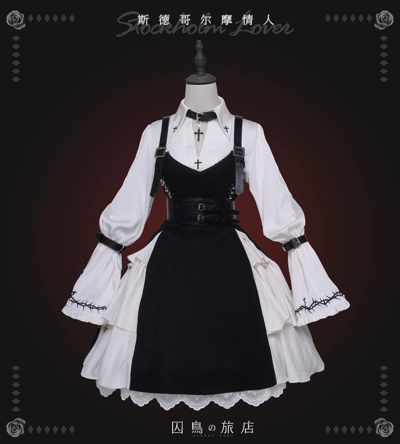 Caged Bird Hotel - Stockholm Lover - Gothic Collar / Arm Band / Waist Cincher with Buckle Straps – detail view 3