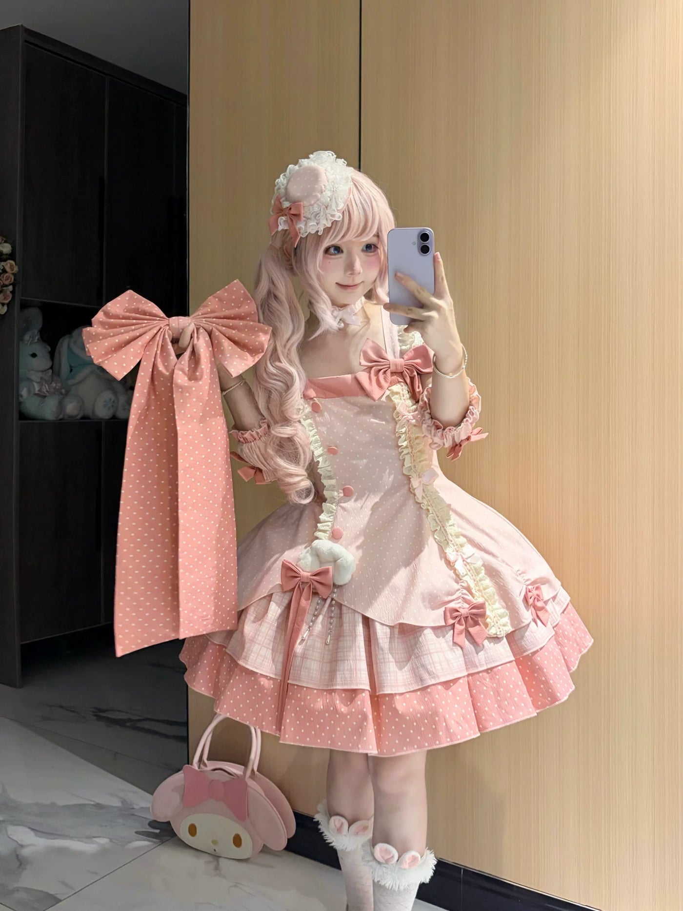 Sweetheart Dream - Glass Bottle - Pink JSK Dress Full Set
