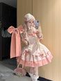 Glass Bottle Pink Dress + Hat + Train + Leg Warmers / S