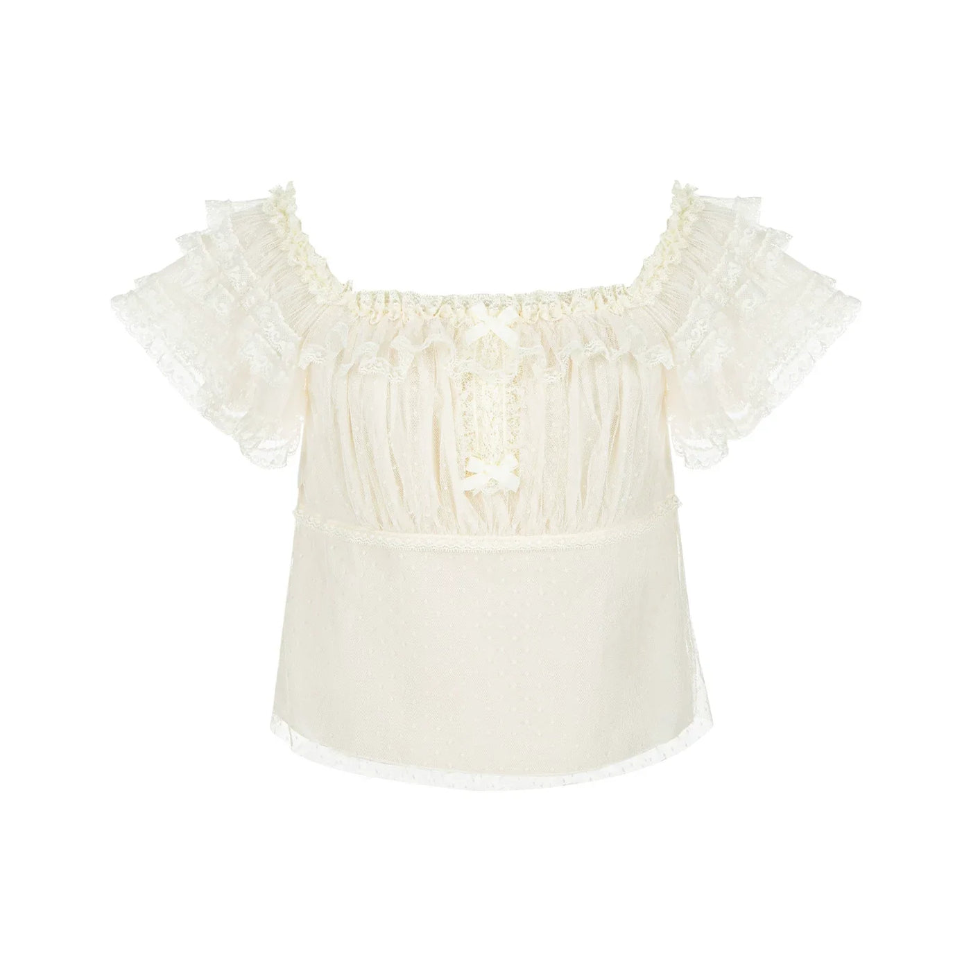 MistKiss Lily - Classic Lolita Tiered Hem JSK Dress, Fishbone Waist (L M S) 45318:853814