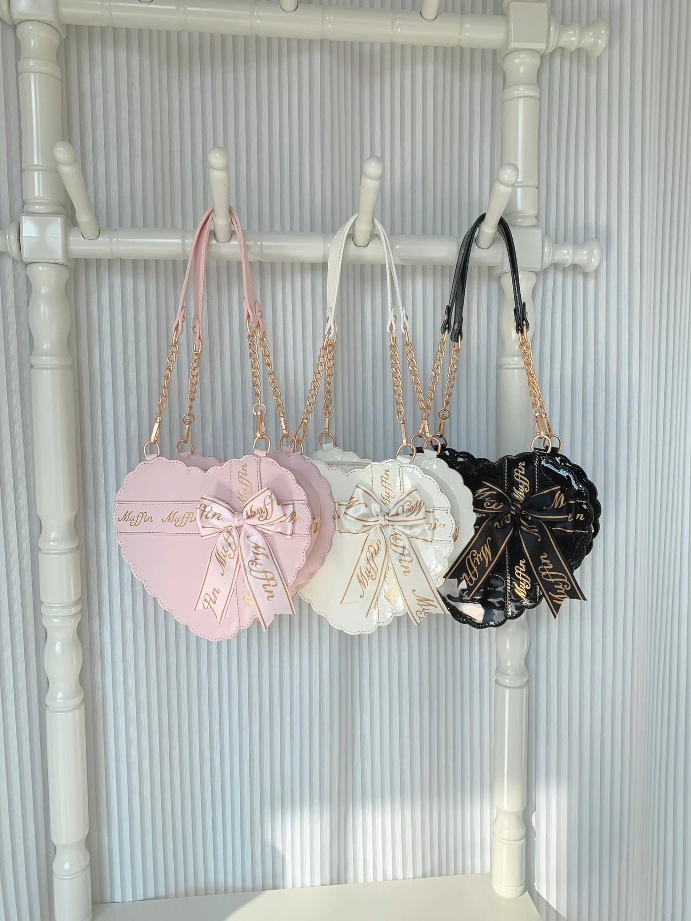 Lolita - Sweet Lolita Heart Bow Bag - Individually Selectable Lolita