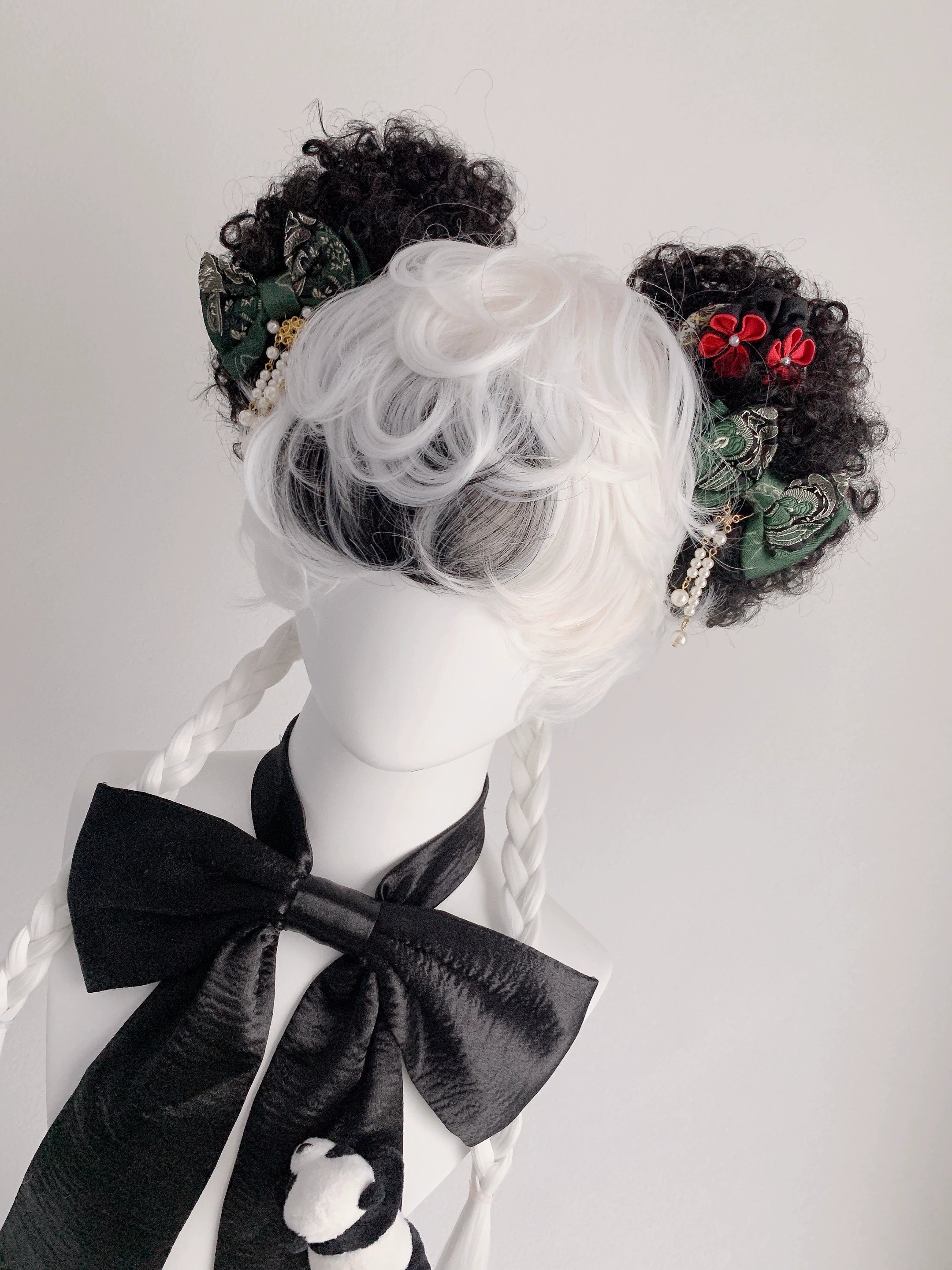 Spot MONKEEP Monkey Bajia, Phantom Circus - Bear Small Curly Hair Short Curly Dough Tiger Clip, Original Wig