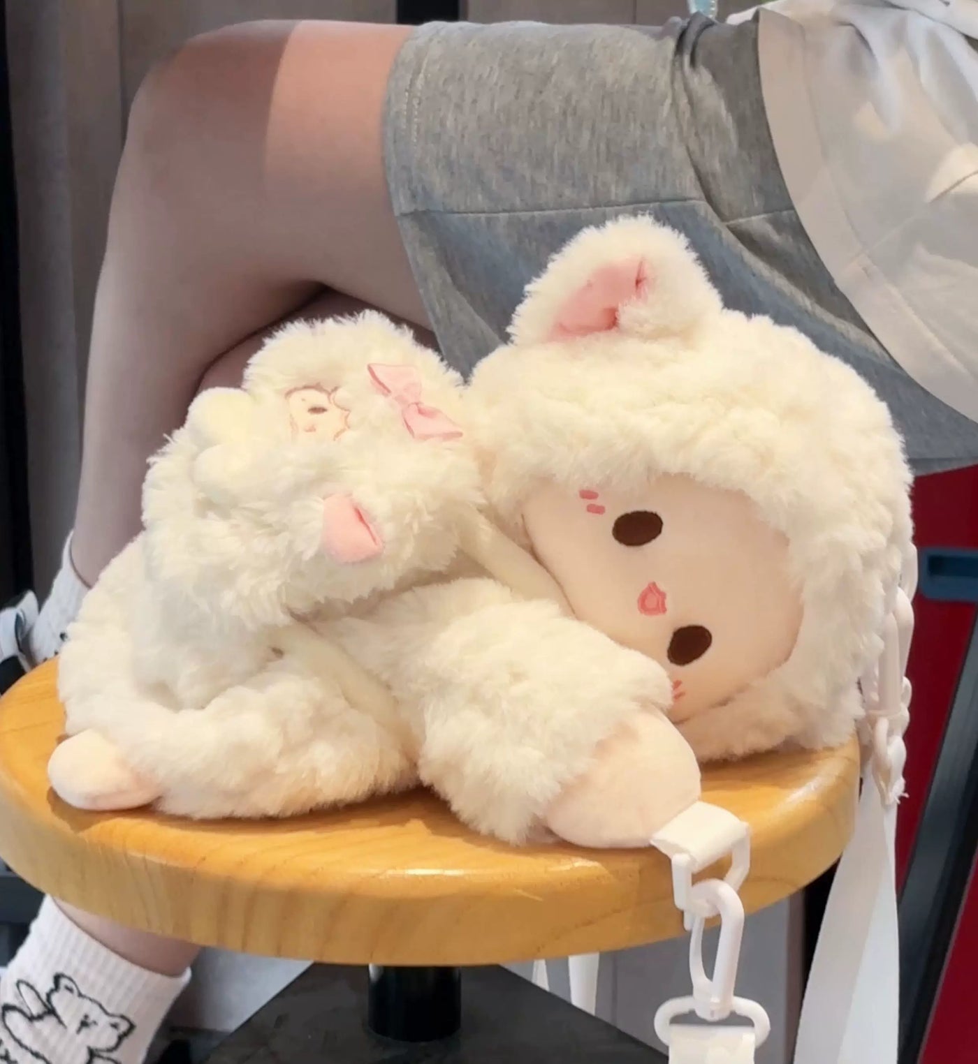 LambGuli - Little Sheep Flop - Plush Bag with a Lying Animal Silhouette