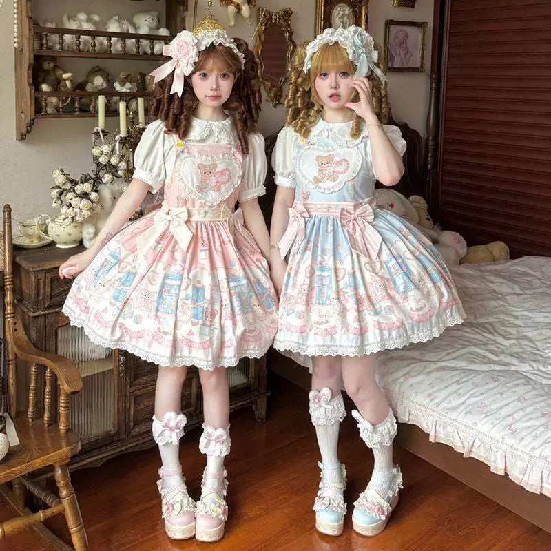 Sweetheart Dream Machine - Bear Toy House - Bear-Print JSK Dress