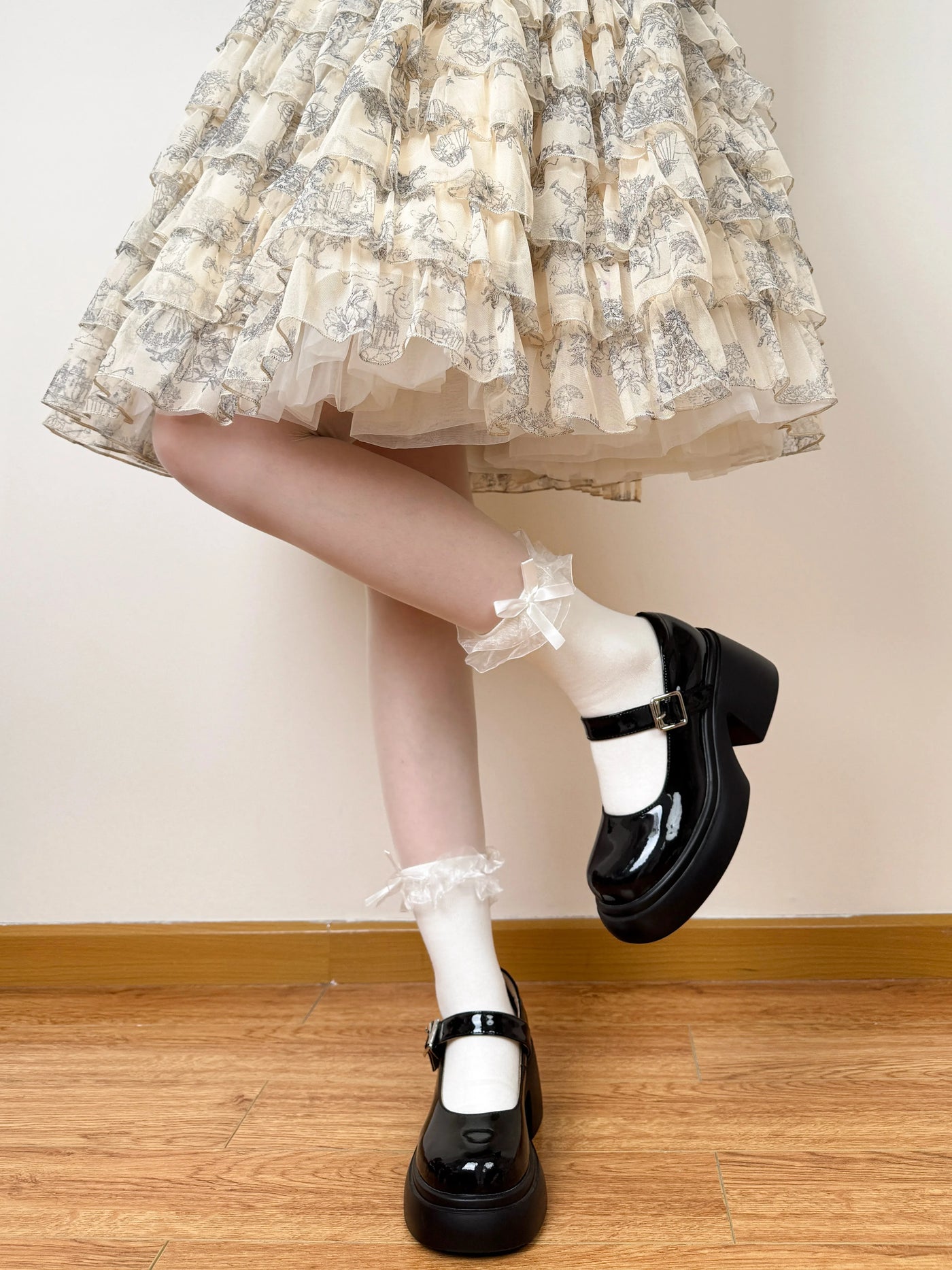 Chubby Bear Tales - Doll Ruffle - Layered Ruffle Socks with Lace Trim