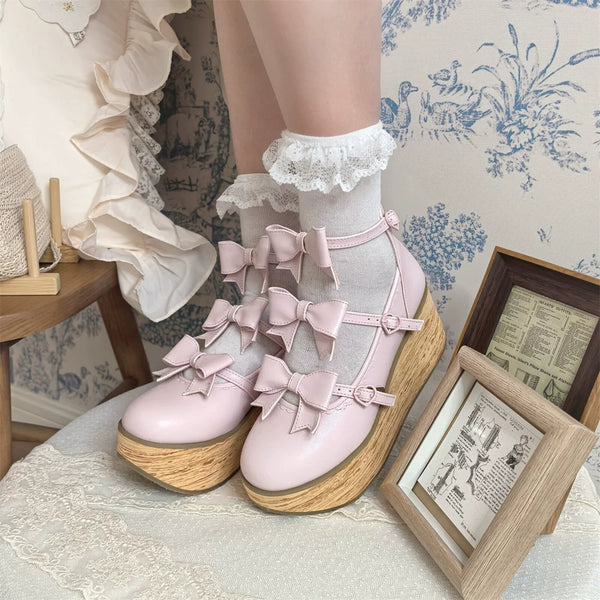 MODO Bow Knots Bow Rocking-Horse Lolita Shoes – design details