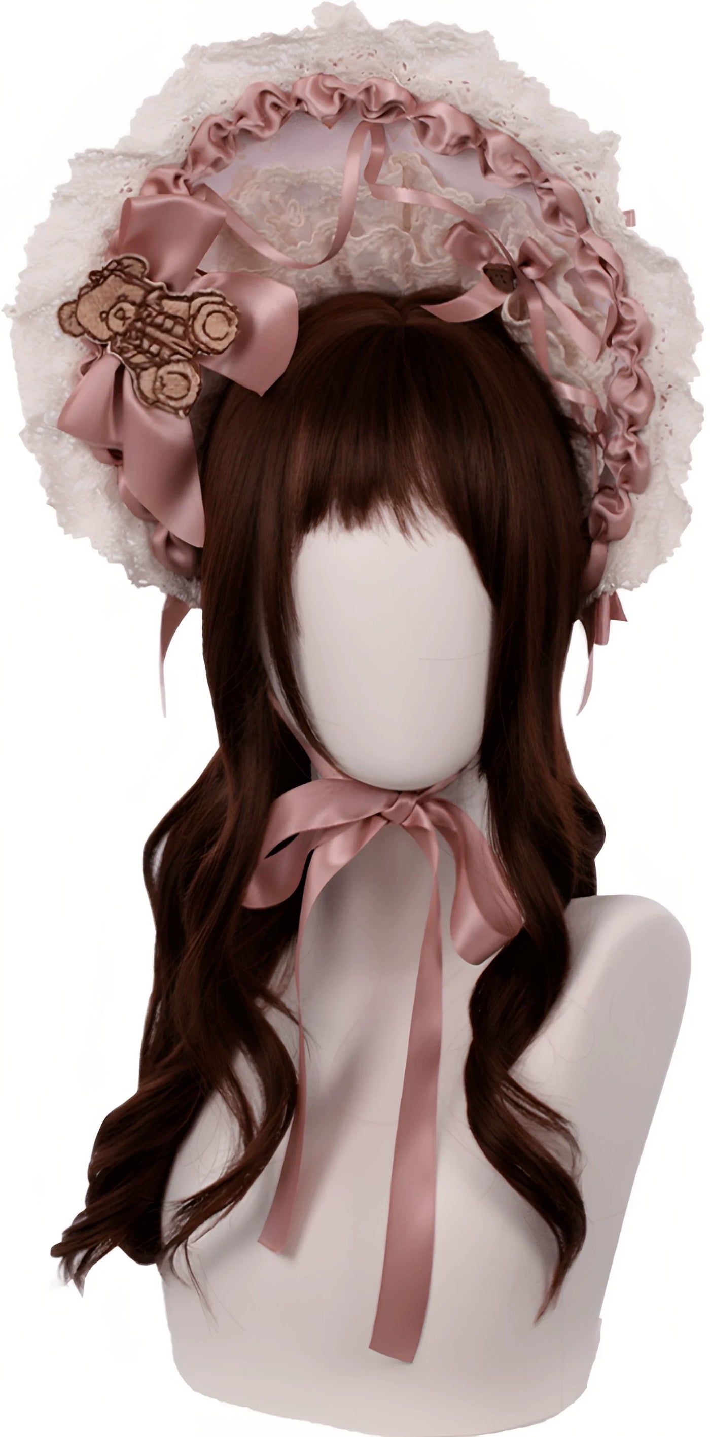 OCELOT - Antique Teddy Bear - Classic Lolita Printed JSK Dress with Ribbon Bows