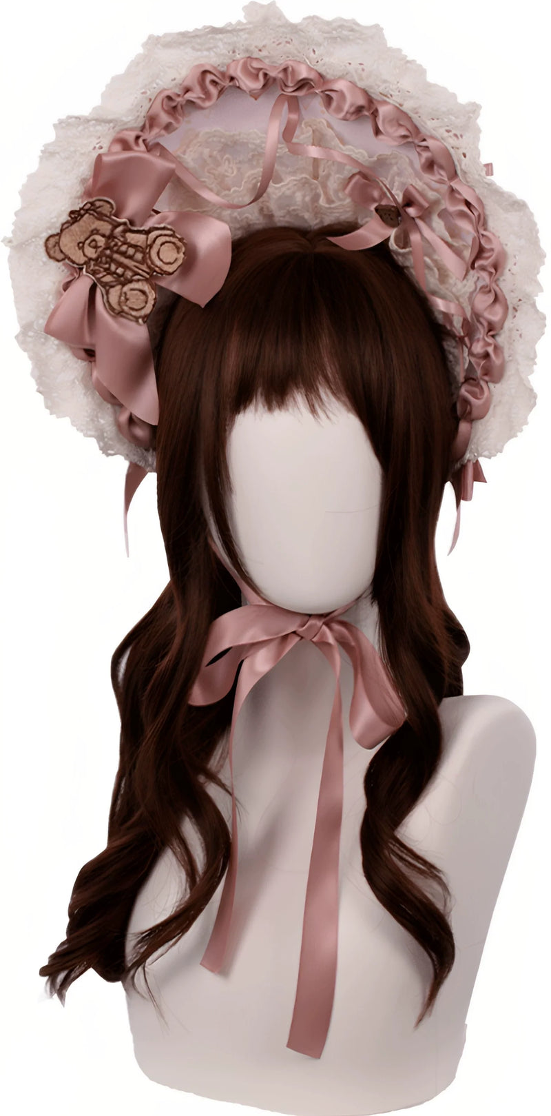 OCELOT - Antique Teddy Bear - Classic Lolita Printed JSK Dress with Ribbon Bows