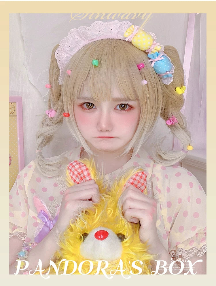 Milkshake-beige Lolita twin-tail wig - view 5