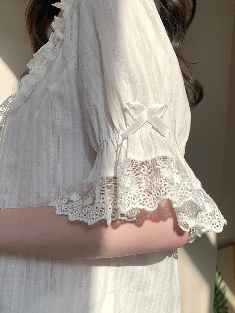 Yueele - Summer Layering - Plus-Size Lolita Blouse - detail view 5