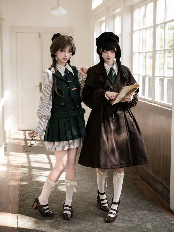 With PUJI - Baker Street Archives - Preppy Lolita OP Dress product view