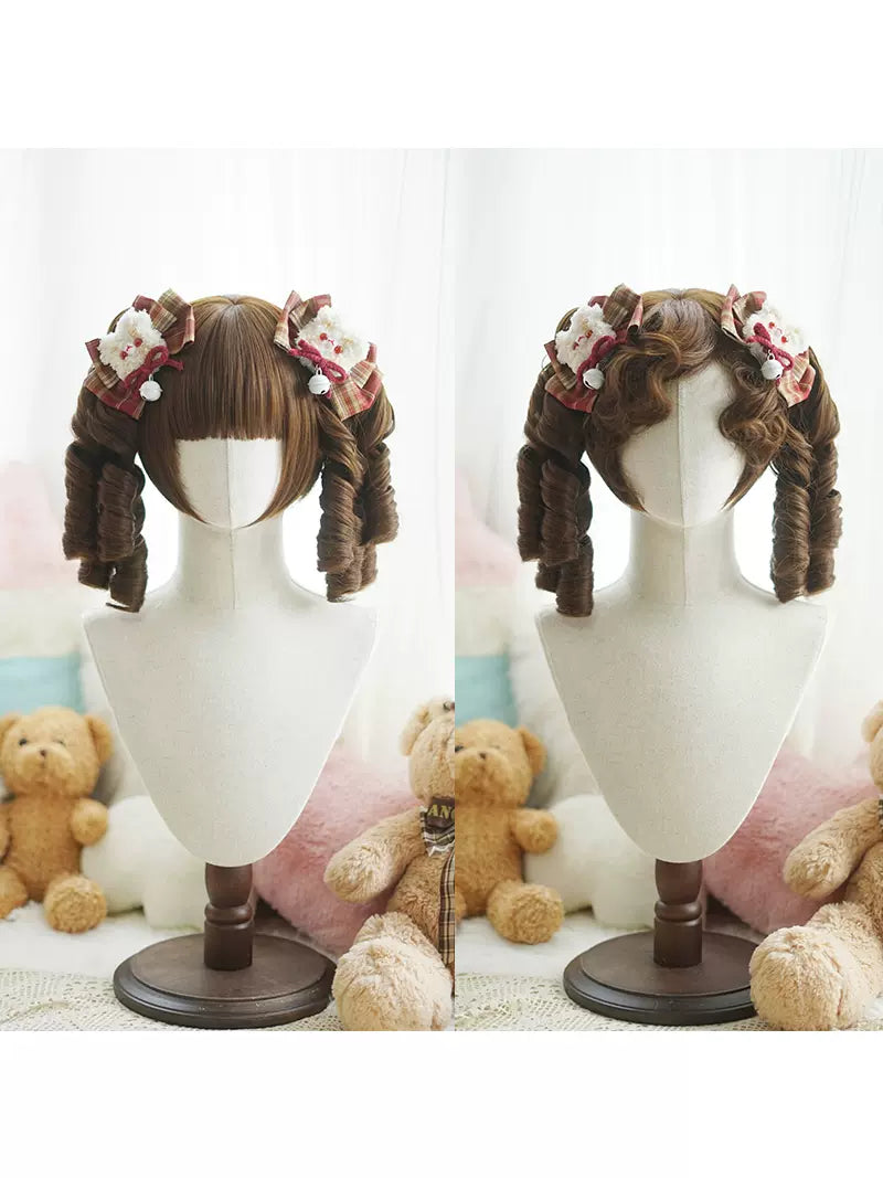 Imperial Tea - Roman Roll - Lolita wig with Roman curls and double ponytails - product detail 6