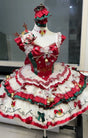 Single Item / Dress with Arm Sleeves, Necklace & Train - Ready-Stock Option / S