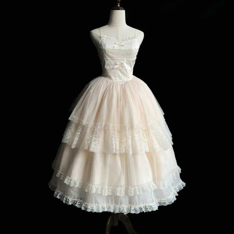 With PUJI - Ivory Tower - Classic Lolita Dress Collection, Full Skirt detail view 13