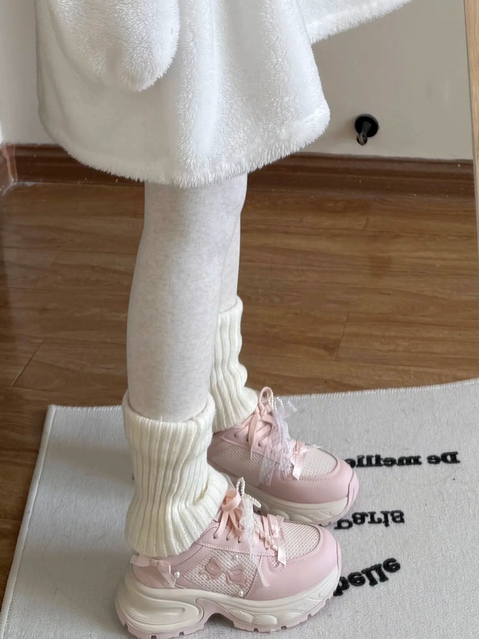 Sheep Puff Galaxy Sweetheart Lo-Run Lolita sneakers featuring a colorful galaxy design and cute, sweetheart-shaped accents.