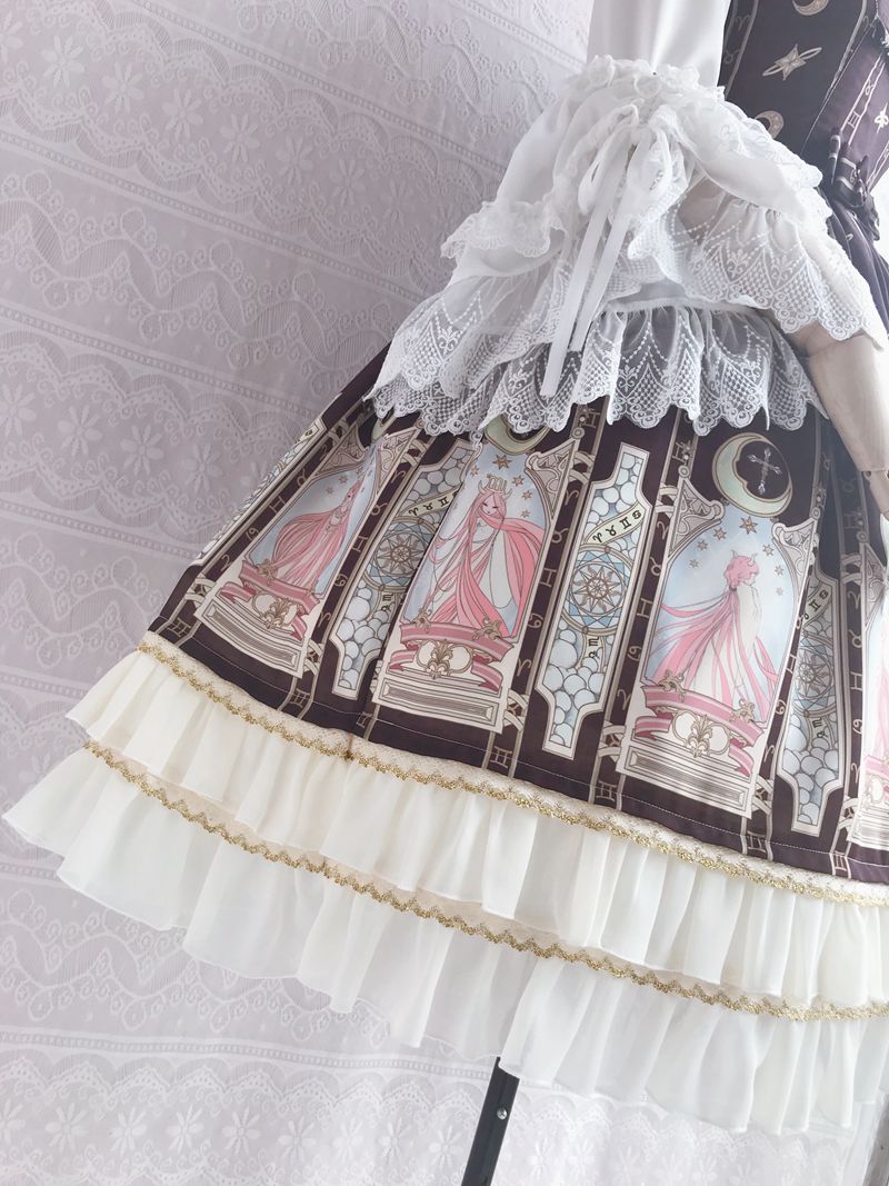 Yilia - Constellation Printing Chiffon - Lolita JSK Dress JSK Dress