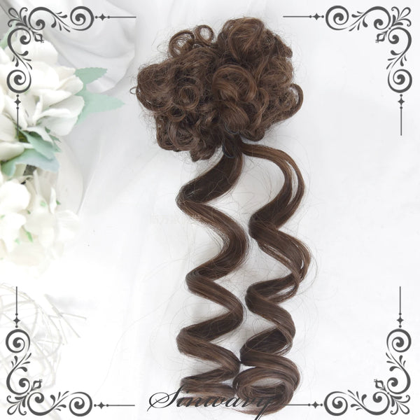 Sinwavy long curly Lolita wig with flower-bud clips - view 1