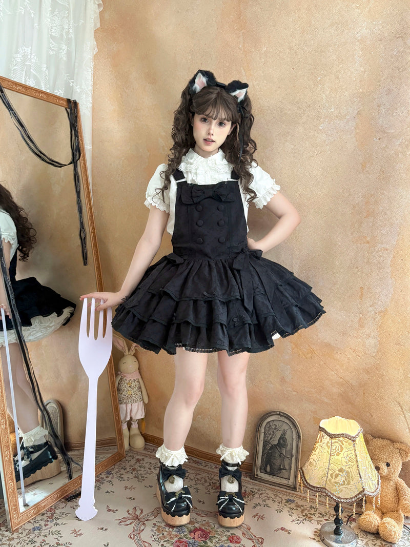 White Tea Story - Mianmian Ice - Three-tier 100% cotton lolita jumper