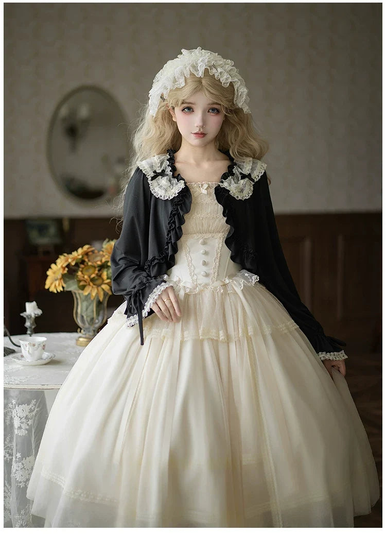 With PUJI - Half Summer - Sweet Lolita Sun Protection Bolero, Lace & Bow