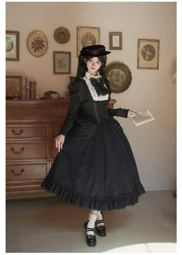 With PUJI - Fog City Time Difference - Classic Lolita SK & Blouse Suit
